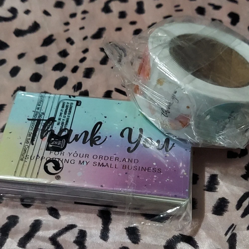 Thank You Cards and Stickers Set